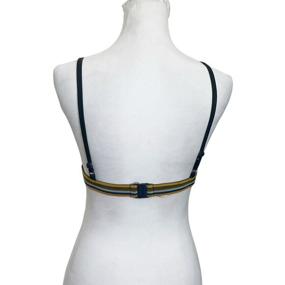 Faherty Sia Bikini Top In Navy Blue Swim Wear Triangle Women’s Size S - Picture 4 of 10